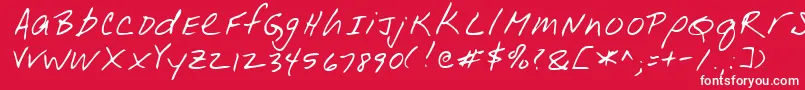 LeonardRegular Font – White Fonts on Red Background