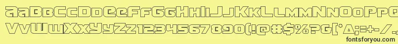 Terranout Font – Black Fonts on Yellow Background