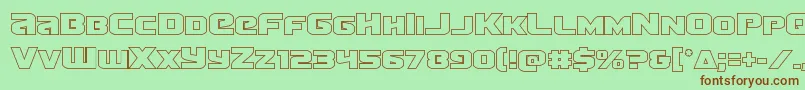 Terranout Font – Brown Fonts on Green Background