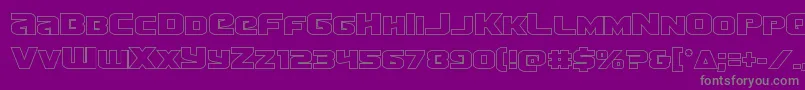 Terranout Font – Gray Fonts on Purple Background