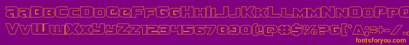 Terranout Font – Orange Fonts on Purple Background