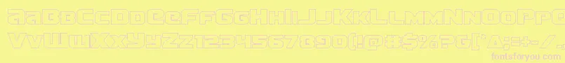 Terranout Font – Pink Fonts on Yellow Background