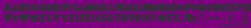フォントAenigmaLdr – 紫の背景に黒い文字