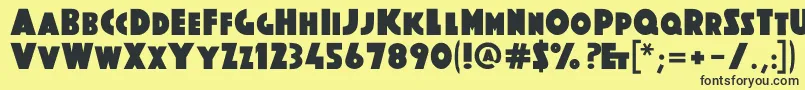 AenigmaLdr Font – Black Fonts on Yellow Background