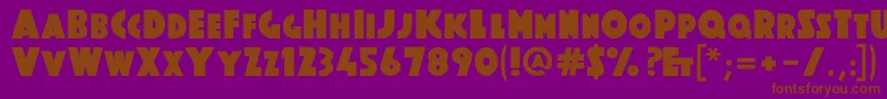 Шрифт AenigmaLdr – коричневые шрифты на фиолетовом фоне