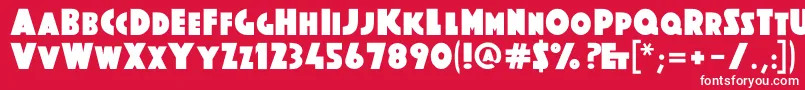 AenigmaLdr Font – White Fonts on Red Background