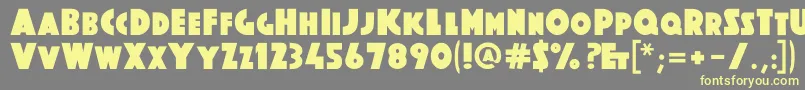 AenigmaLdr Font – Yellow Fonts on Gray Background