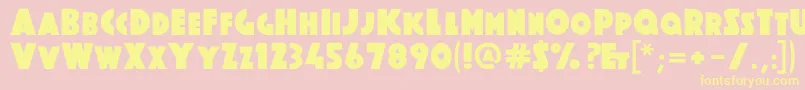 AenigmaLdr-Schriftart – Gelbe Schriften auf rosa Hintergrund