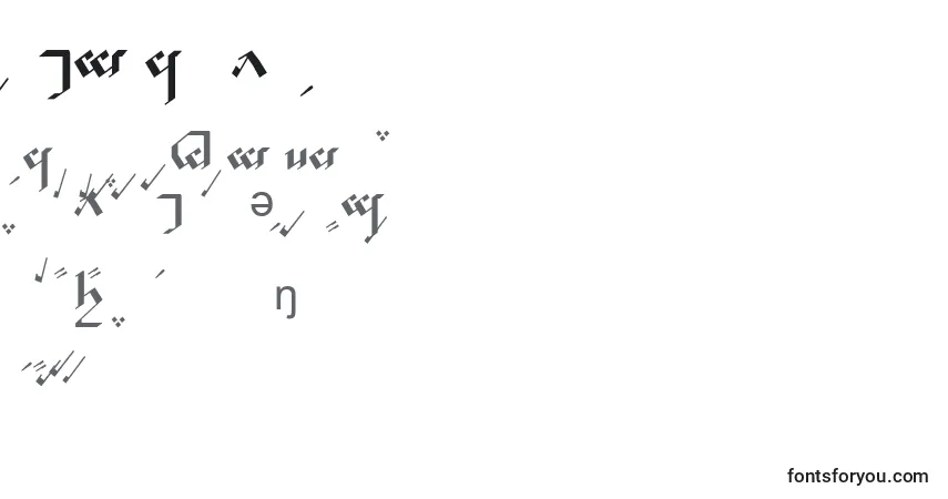 Шрифт TengwarNoldorA – алфавит, цифры, специальные символы