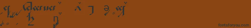fuente TengwarNoldorA – Fuentes Negras Sobre Fondo Marrón