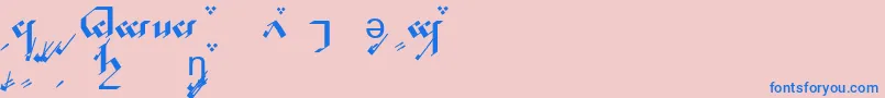 Шрифт TengwarNoldorA – синие шрифты на розовом фоне