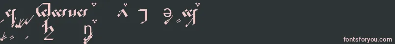 TengwarNoldorA Font – Pink Fonts on Black Background
