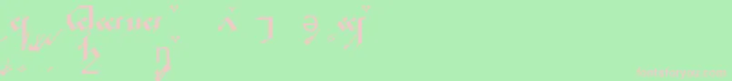 TengwarNoldorA Font – Pink Fonts on Green Background