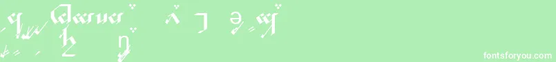 TengwarNoldorA Font – White Fonts on Green Background