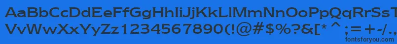 Więcej informacji o czcionce NewtextRegularBt Czcionka NewtextRegularBt – czarne czcionki na niebieskim tle