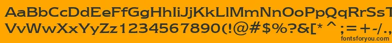 NewtextRegularBt-fontti – mustat fontit oranssilla taustalla