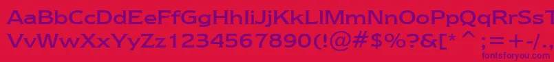 NewtextRegularBt-Schriftart – Violette Schriften auf rotem Hintergrund