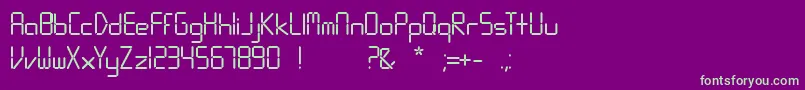 Шрифт Digitalism – зелёные шрифты на фиолетовом фоне