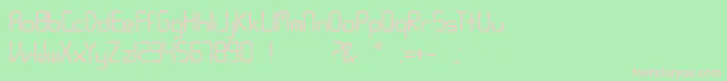 Digitalism Font – Pink Fonts on Green Background