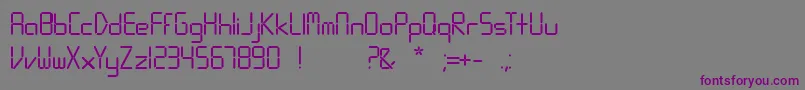 Czcionka Digitalism – fioletowe czcionki na szarym tle