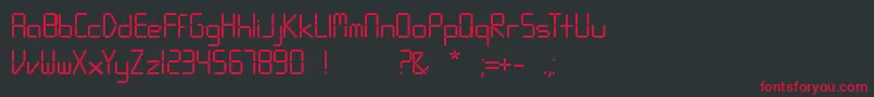 Czcionka Digitalism – czerwone czcionki na czarnym tle