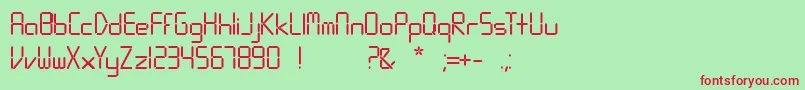 Digitalism Font – Red Fonts on Green Background