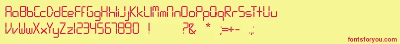 Digitalism Font – Red Fonts on Yellow Background