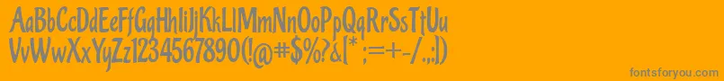 Pinguino Font – Gray Fonts on Orange Background