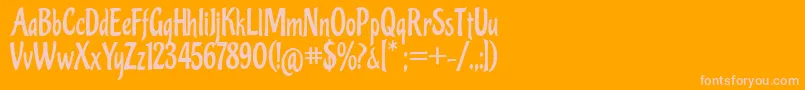 Pinguino Font – Pink Fonts on Orange Background