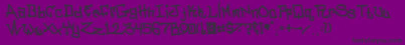 Bitcsn-fontti – mustat fontit violetilla taustalla
