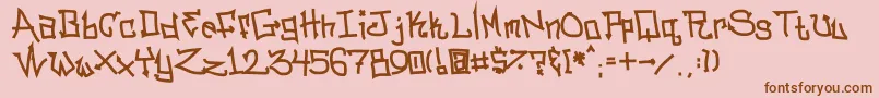 Bitcsn Font – Brown Fonts on Pink Background