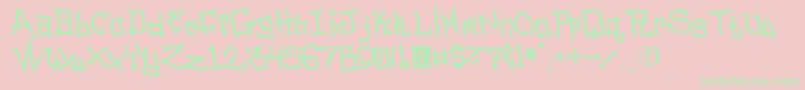 Bitcsn Font – Green Fonts on Pink Background