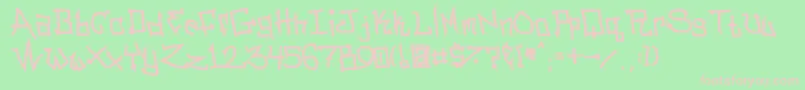 Bitcsn Font – Pink Fonts on Green Background