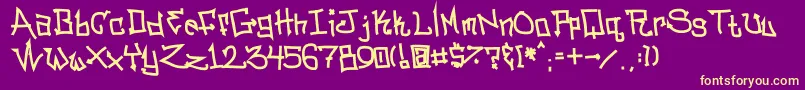 Bitcsn Font – Yellow Fonts on Purple Background