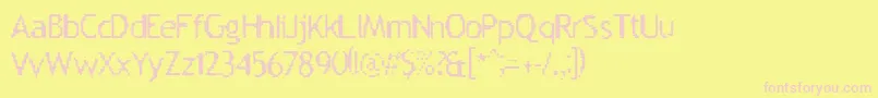 Aileenation-fontti – vaaleanpunaiset fontit keltaisella taustalla
