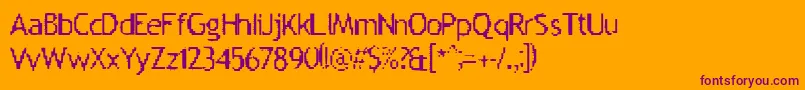 フォントAileenation – オレンジの背景に紫のフォント