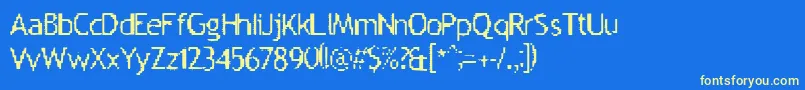 Aileenation Font – Yellow Fonts on Blue Background