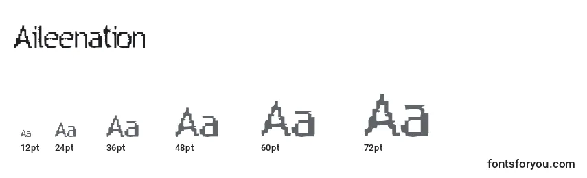 Aileenation Font Sizes