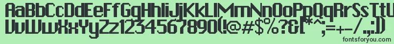 Zapatista-fontti – mustat fontit vihreällä taustalla