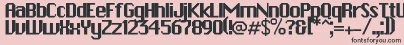 Zapatista Font – Black Fonts on Pink Background