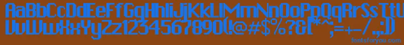 Шрифт Zapatista – синие шрифты на коричневом фоне