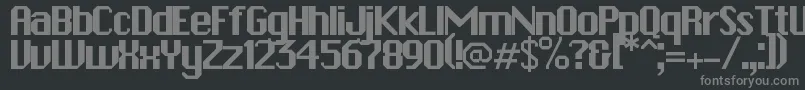 Zapatista-fontti – harmaat kirjasimet mustalla taustalla