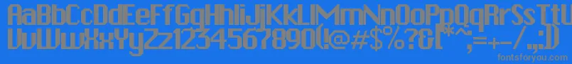 Zapatista Font – Gray Fonts on Blue Background