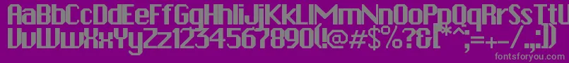 Zapatista Font – Gray Fonts on Purple Background