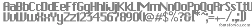 Zapatista-fontti – harmaat kirjasimet valkoisella taustalla