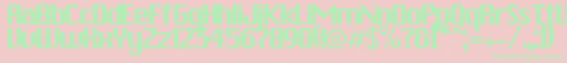 Zapatista Font – Green Fonts on Pink Background