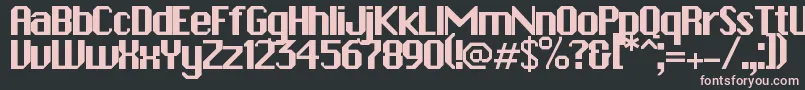 Zapatista Font – Pink Fonts on Black Background