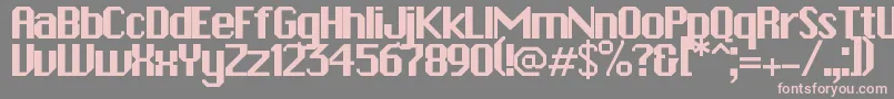 Zapatista Font – Pink Fonts on Gray Background