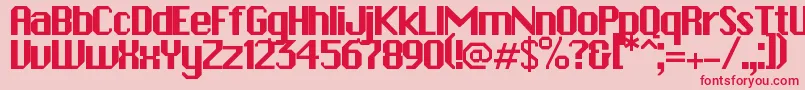 Zapatista Font – Red Fonts on Pink Background