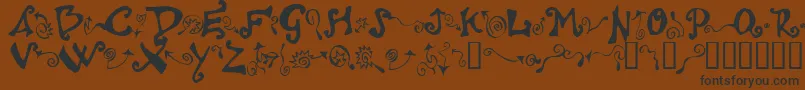Polywog ffy Font – Black Fonts on Brown Background